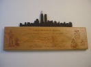 Nine Eleven plaque, acrylic skyline